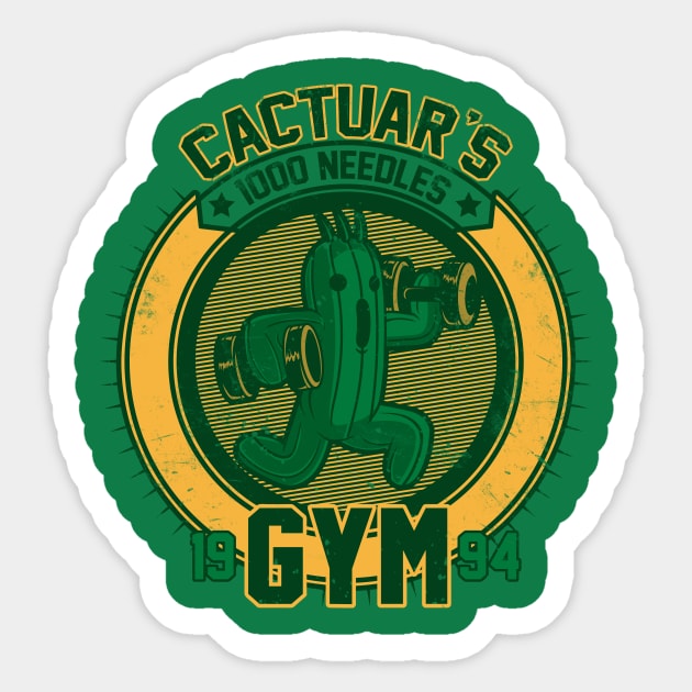 Cactuar Gym 2.0 Sticker by Soulkr